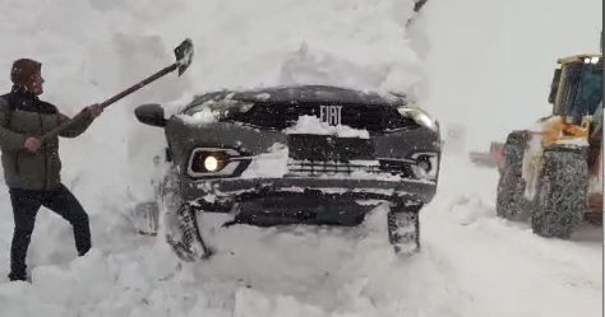 Yoldan çıkıp kara saplandı! Korku dolu anlar!
