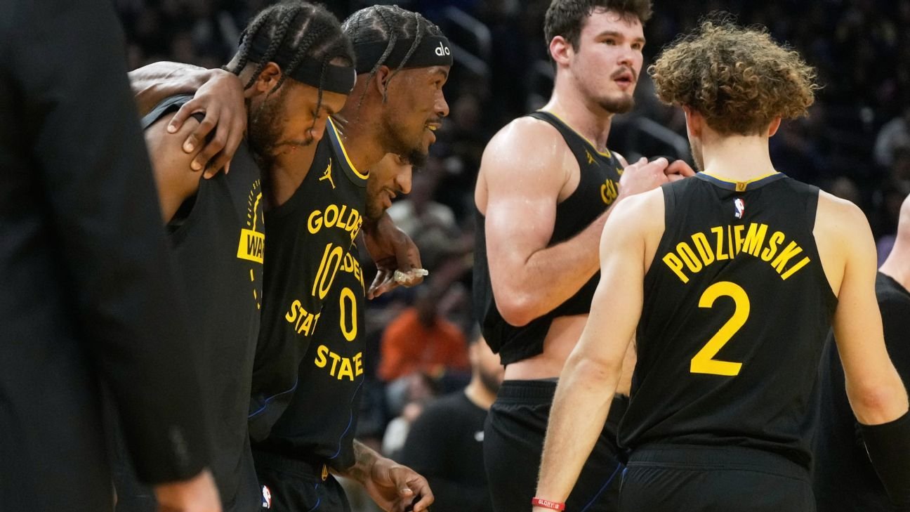 Jimmy Butler leaves Warriors’ win vs. Heat with knee injury