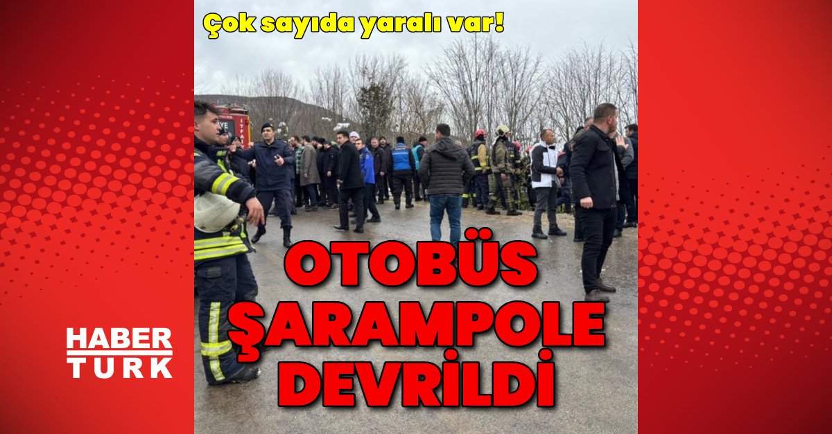 Kocaeli’de belediye otobüsü şarampole devrildi: 39 yaralı
