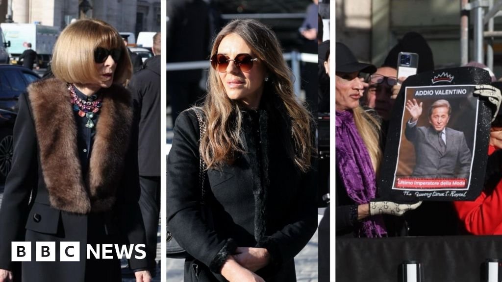 Liz Hurley and Anna Wintour among mourners at Valentino’s funeral