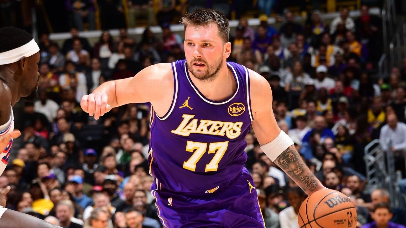 Lakers’ Doncic exits early; MRI set on hamstring, source says