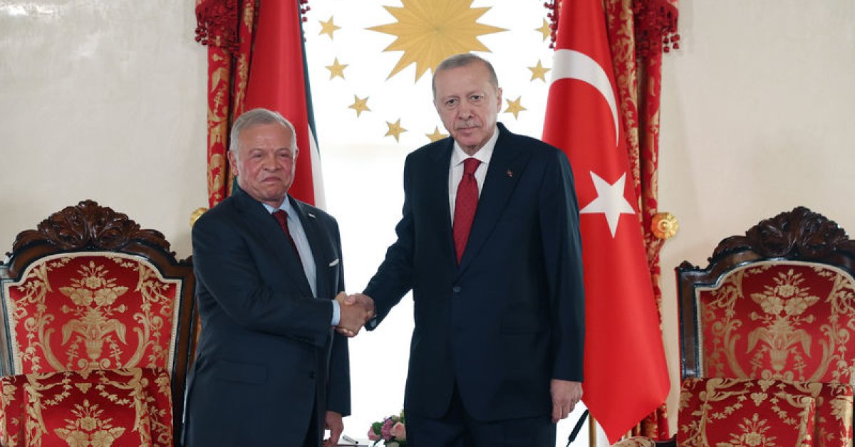 Cumhurbaşkanı Erdoğan, Ürdün Kralı 2. Abdullah’ı resmi törenle karşıladı