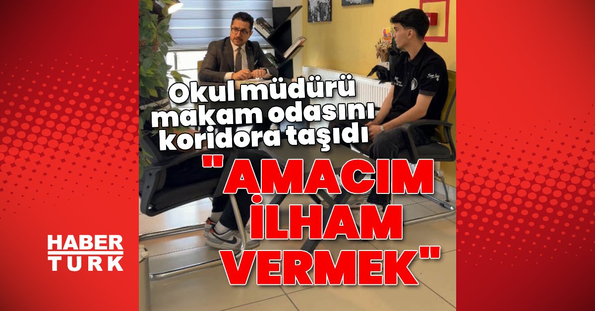 Okul müdürü odasını koridora taşıdı