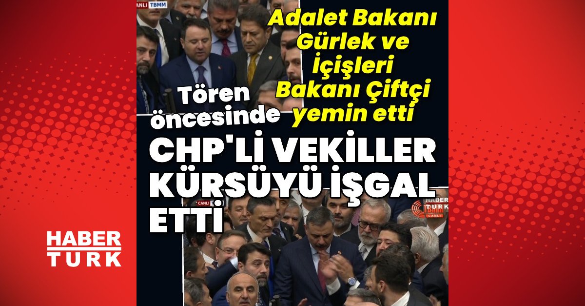 Bakanların yemin töreni öncesi milletvekilleri kavga etti