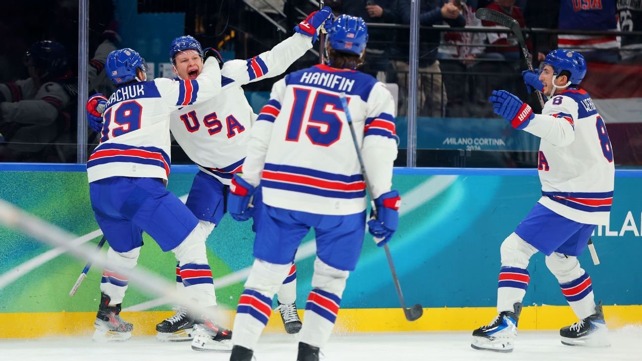 U.S. men’s hockey dominates Latvia in Olympic opener