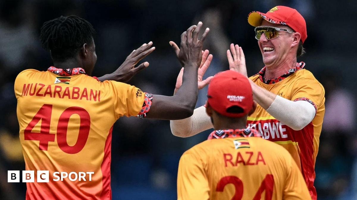 T20 World Cup: Zimbabwe claim 23-run win over Australia as Blessing Muzarabani takes 4-17