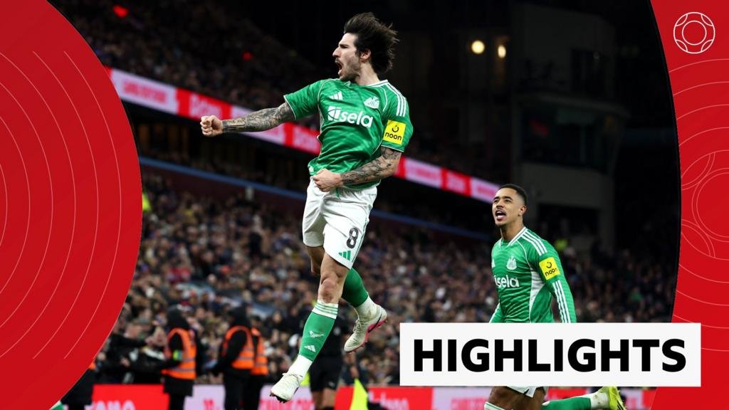 Tonali inspires Newcastle to win over Villa in controversial tie