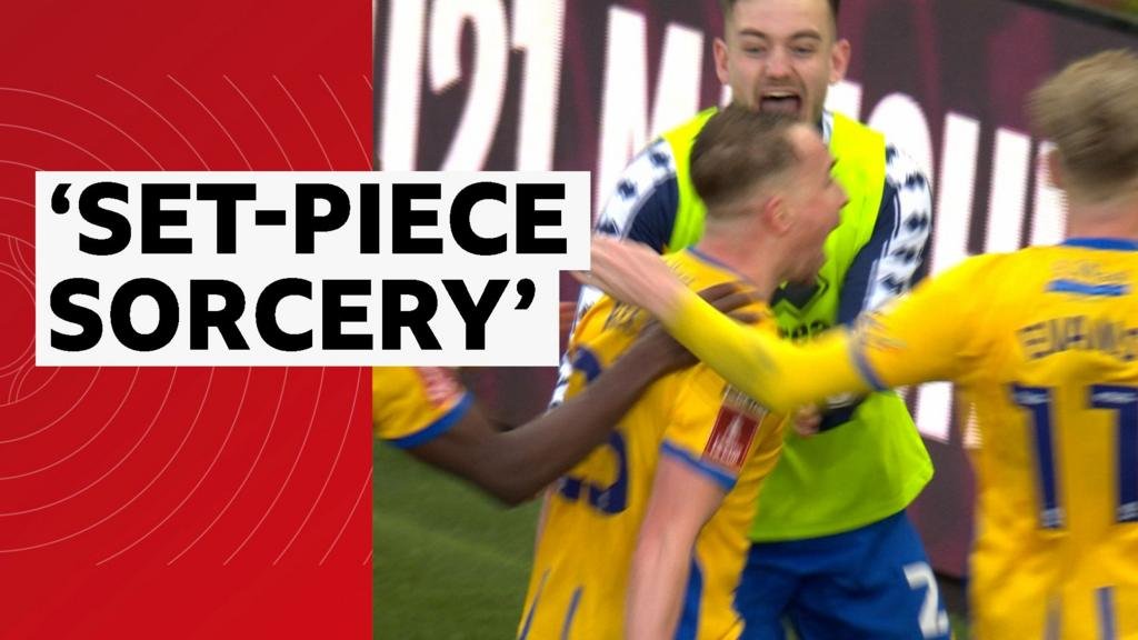 Mansfield's Reed scores fabulous free-kick to upset Burnley